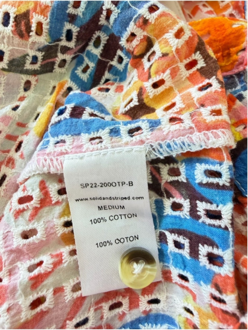 SOLID & STRIPED The Cabana Shirt in Orange Tree Print - Picture 9 of 11